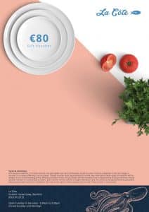 80 euro Gift Vouchers La Côte restaurant