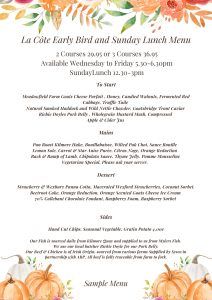 Early Bird Menu